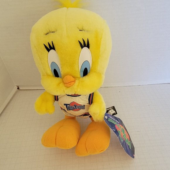 Vintage w Tag 1996 Warner Brothers Space Jam Tweety Bird Tune Squad Plush Toy - Picture 1 of 16